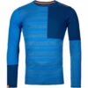 Ortovox 185 Rock'N'Wool Merino Long Sleeve Mens Thermal Top -Cheap Ski Wear Store ortovox 84102 52801 185 rocknwool long sleeve m just blue b 01 1